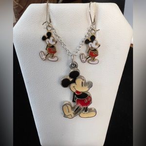 Original Vintage Mickey Mouse Disney Charm & earring set in excellent condition.